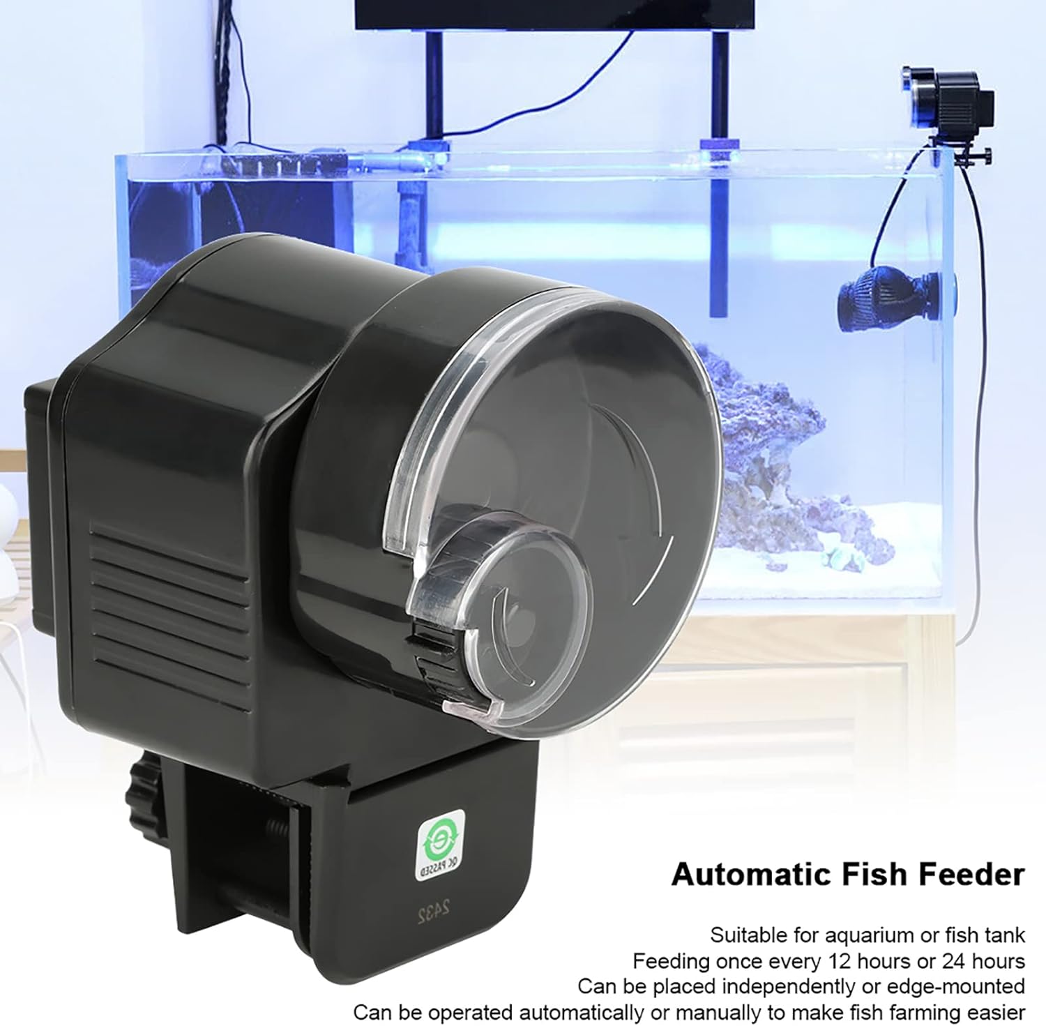 Automatic Fish Feeder, Aquarium Auto Timer Food Dispenser Fish Food Dispenser for Aquarium or Fish