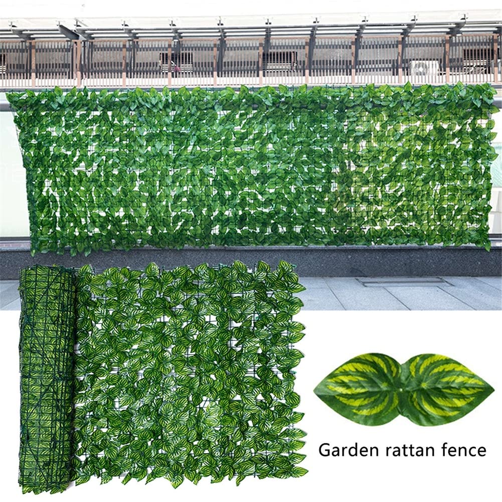 Écran de confidentialité artificiel Ivy pour balcon - couverture de clôture de confidentialité extérieure résistante aux UV résistante aux UV, décoration de plante synthétique durable, idéal pour la d