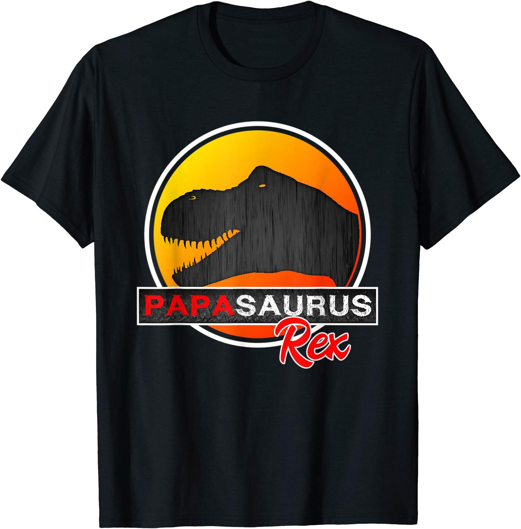 Papasaurus T shirt T rex Papa Saurus Dinosaur Men Dad Daddy
