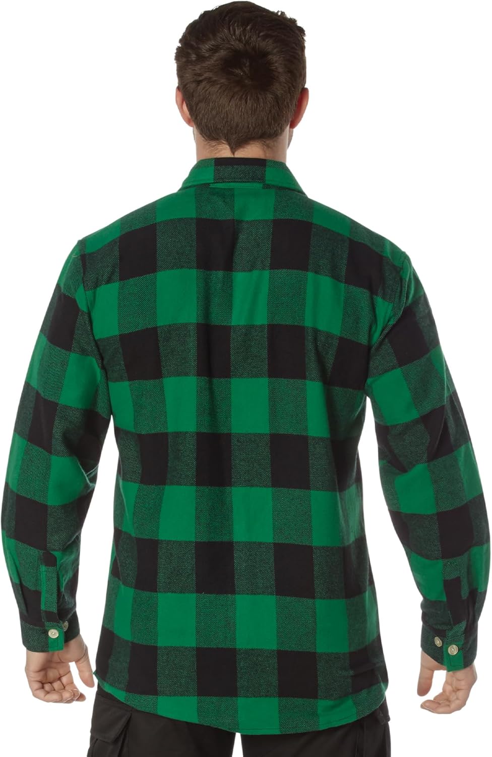 Rothco Buffalo Plaid Flannel Long Sleeve Shirt – Casual Button-Down with Heavyweight 8-oz Cotton Material