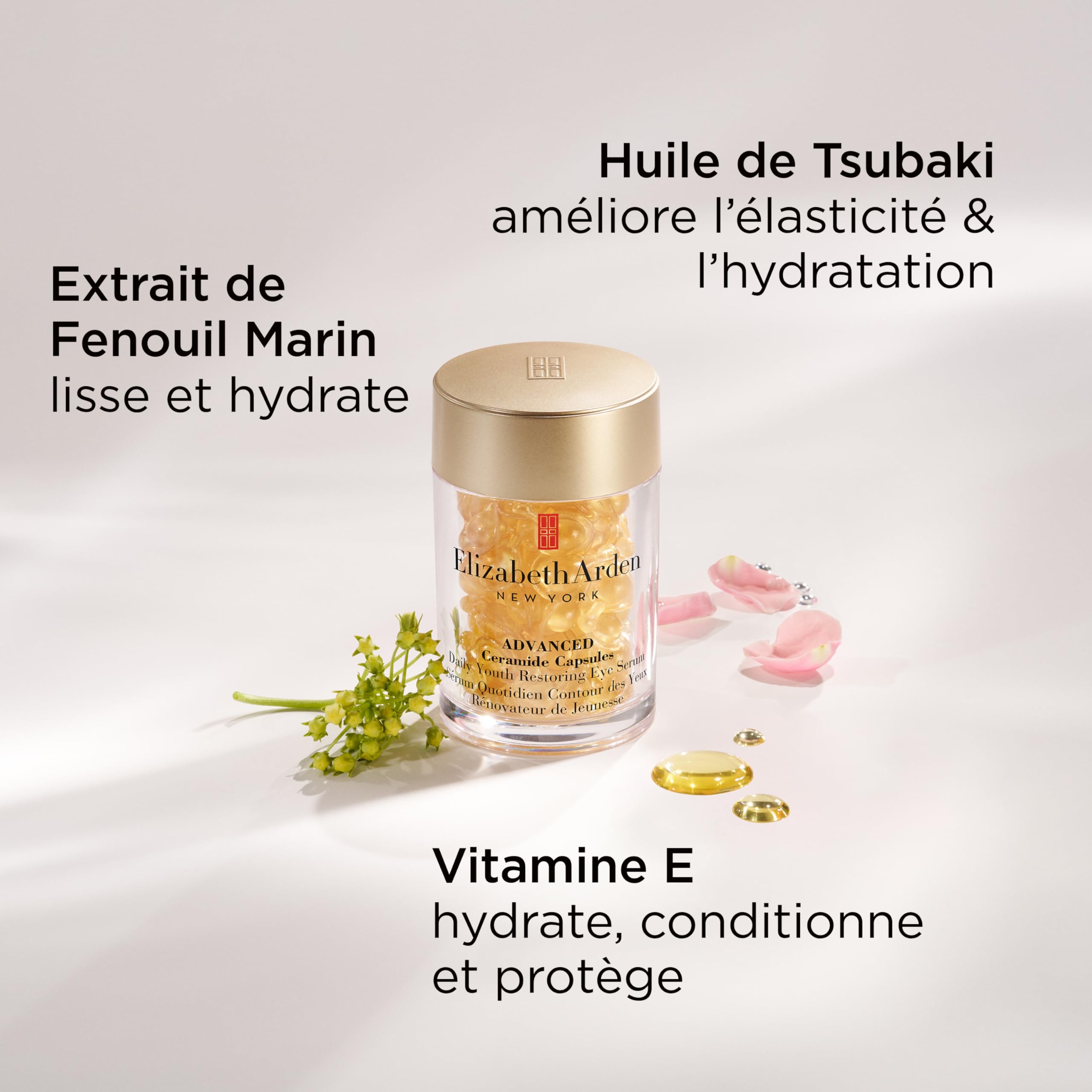 Elizabeth Arden, Advanced Ceramide Capsules, Sérum Contour des Yeux Rénovateur de Jeunesse, Soin pour le Visage, Soin Skincare Anti-Âge Quotidien