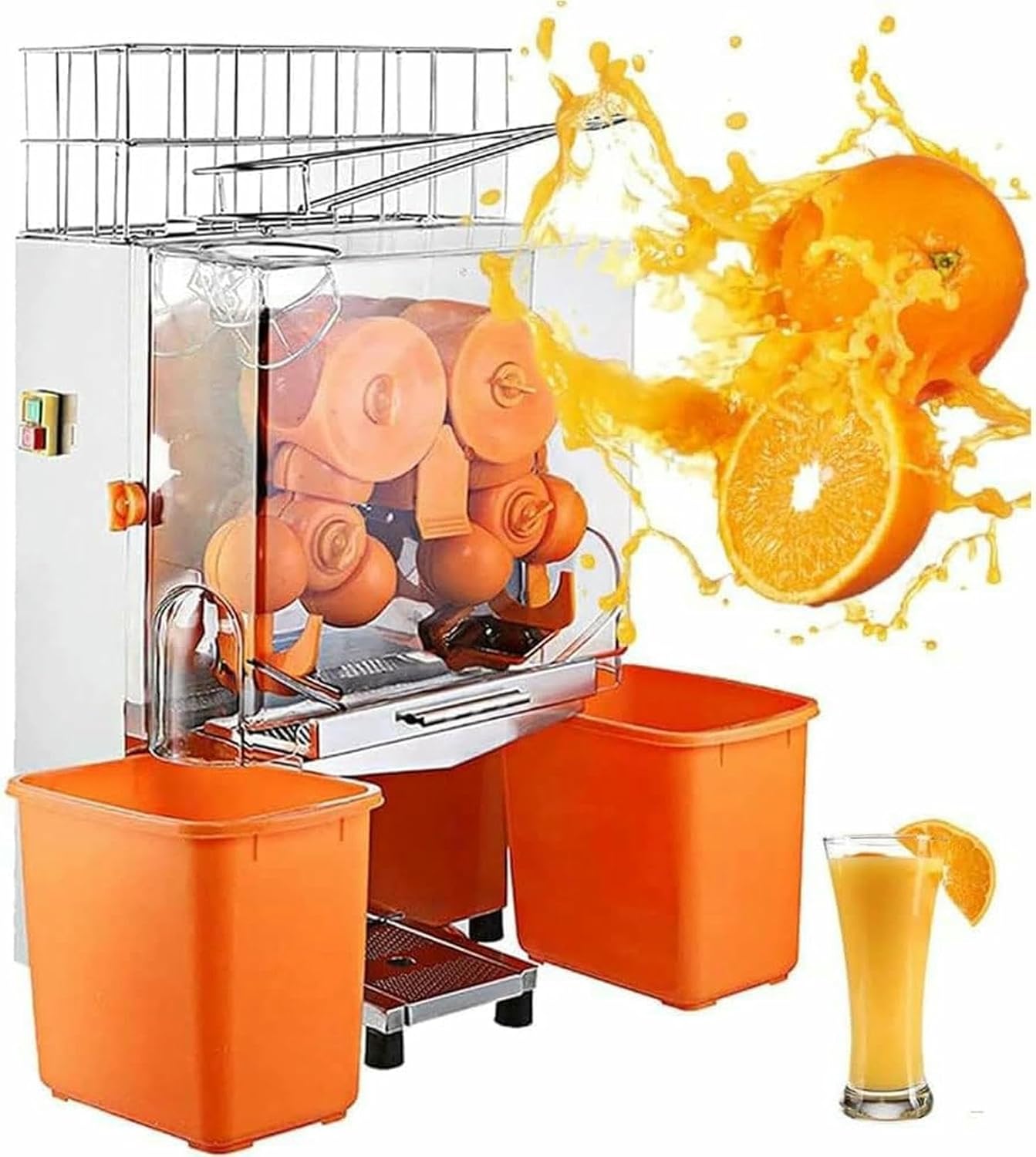 Commercial Automatic Orange Juice Machine, Feed Orange Juice Drink Making 20 Pieces/min, Electric Citrus Juicer, for Shop Bar Restaurant Use