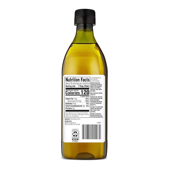 Aceite de Oliva Extra Virgen Amazon Grocery 500 ml miniatura 2