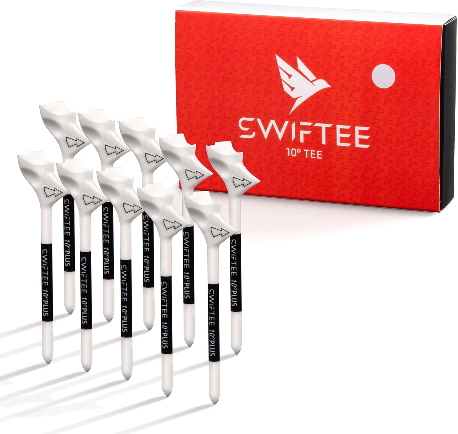 SWIFTEE Premium 10 Degree Golf Tees for Driver or Iron Help Reduce