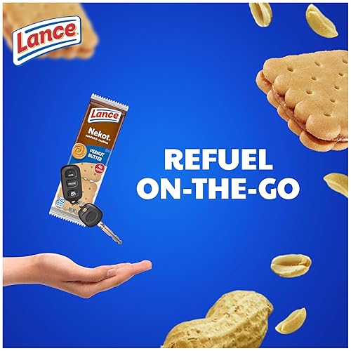 Miniatura 4 de Lance Galletas sándwich, mantequilla de maní Nekot, 8 paquetes envueltos individualmente, 6 sándwiches cada uno