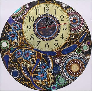 LUSandy DIY 5D Diamond Painting Clock Kits for Adults Mandala Partial Drill Special Shaped Diamond Art Wall Clock Crystal Rhinestone Diamond Painting by Number Mosaic Art Crafts Home Wall Decor