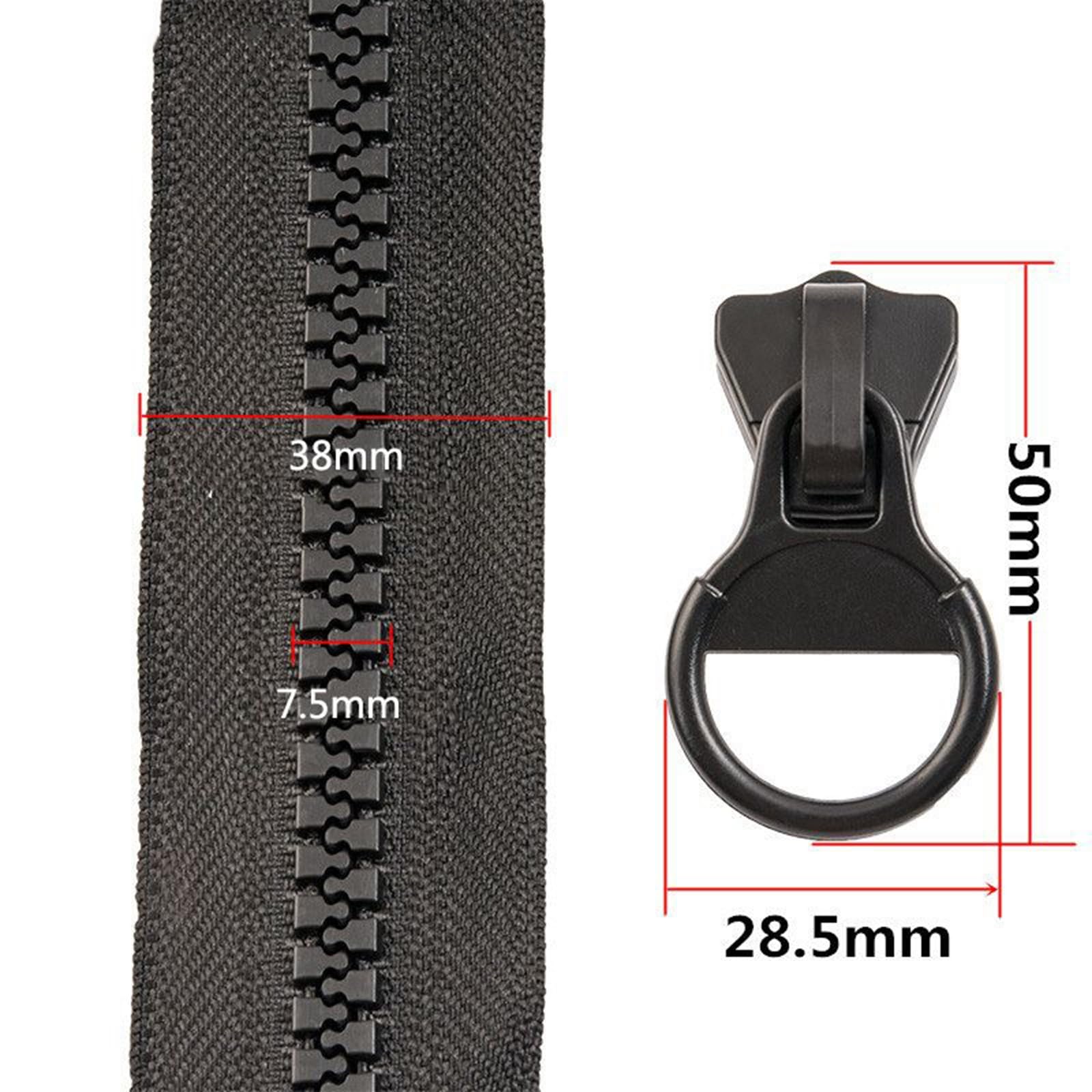 2 STKS #8 135cm Scheiden Ritsen (Open-end Rits) voor Naaien Jassen Jas Rits, Wit Gegoten Hars Ritsen Bulk