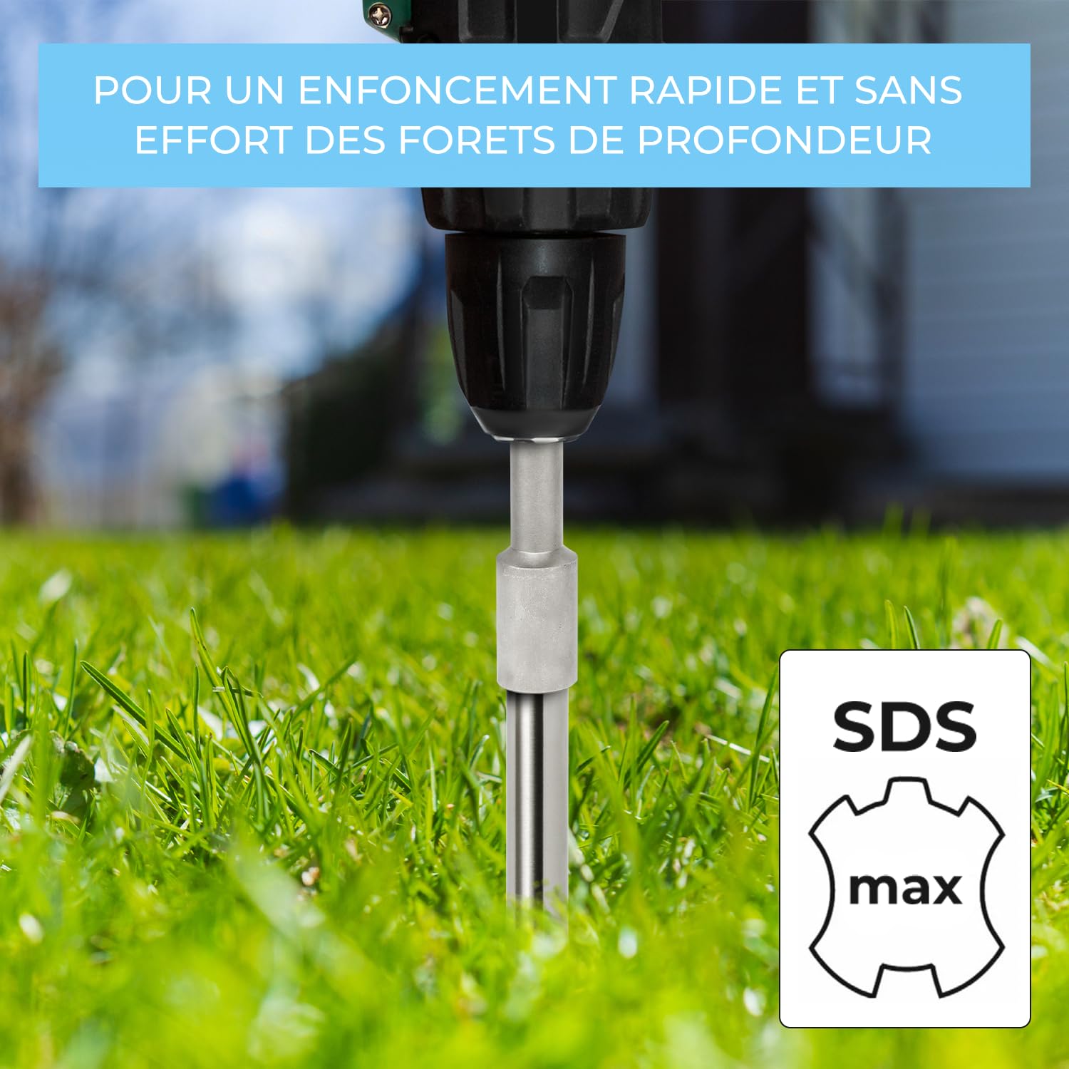 Image secondaire de Chasse-Pieux SDS MAX Professionnel pour Piquets de Terre Ø20mm