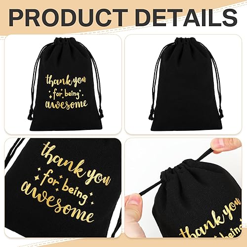 Miniatura 5 de Fumete 20 bolsas de regalo con cordón para empleados, compañeros de trabajo, colegas, bolsas de agradecimiento por ser impresionantes, bolsas de