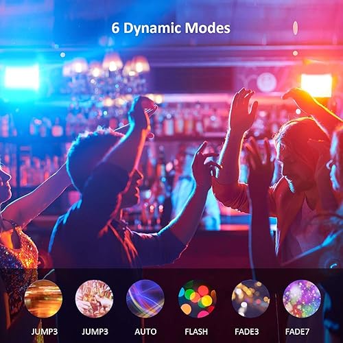 Miniatura 4 de USTELLAR 1 paquete de luces LED RGB de 80 W equivalentes a 800 W. Proyector que cambia de color exterior IP66 impermeable para eventos, paisaje,