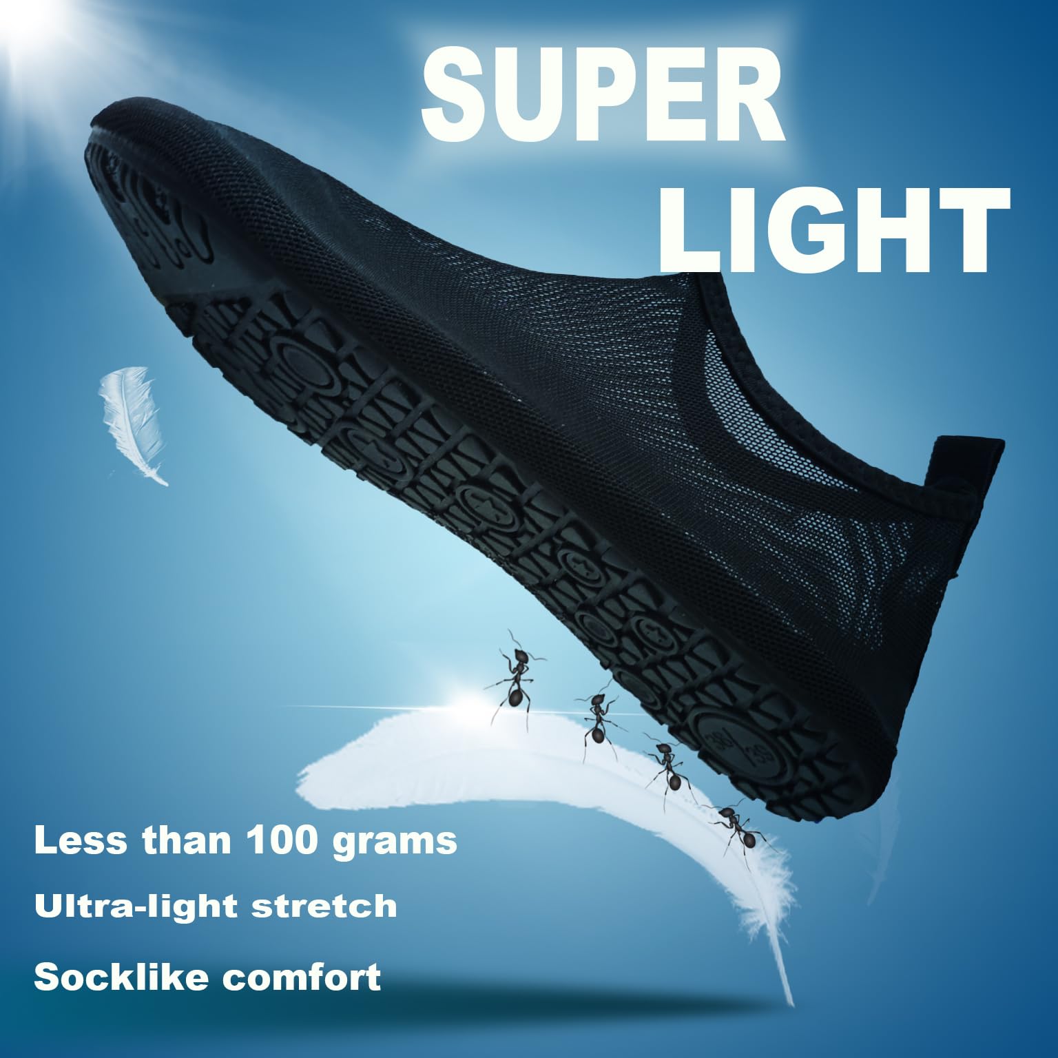 Scarpe da Scoglio,da Surf,da Immersione,da Spiaggia,da Corsa,Scarpe da Snorkeling,Scarpe Barefoot,Pantofole da Casa,Scarpe da Yoga per Uomini e Donne,Scarpe da Mare con Suole in Spugna Neoprene - 4