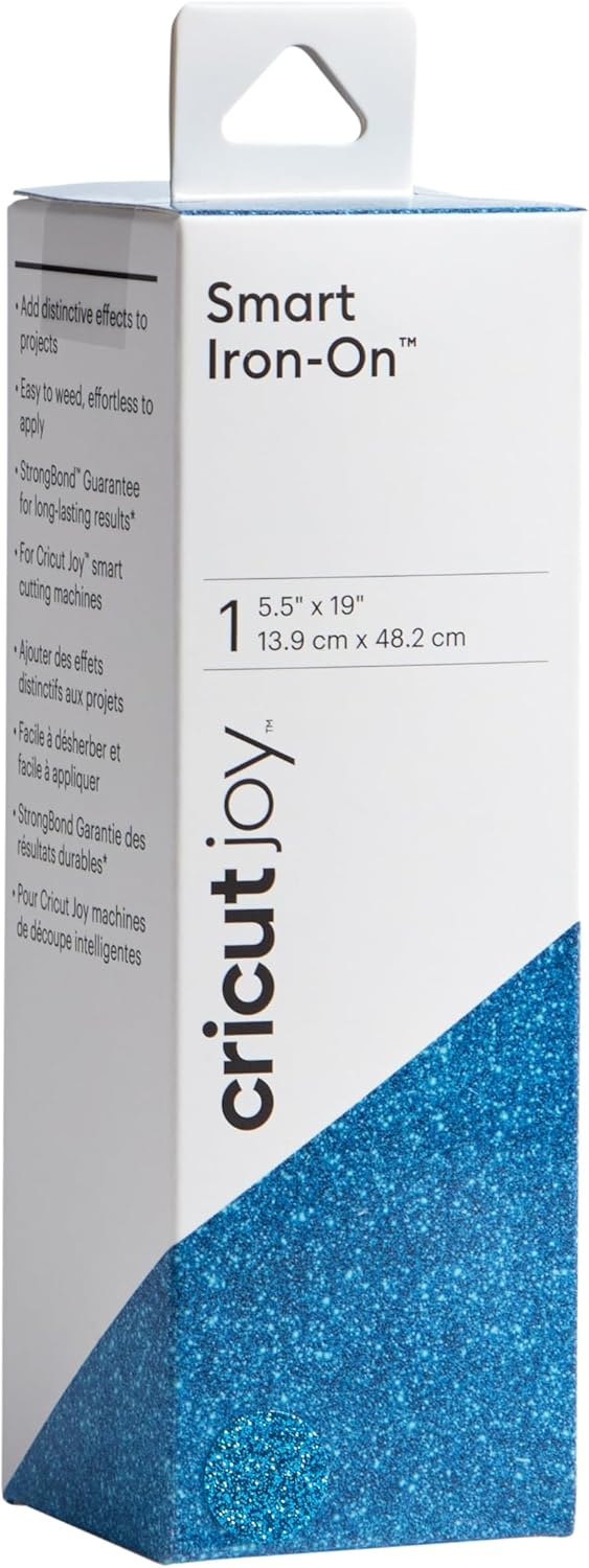 Cricut Joy Smart Glitter Iron On - Red, 2-Pack (5.5"x19" Rolls) - HTV Heat Transfer Vinyl, Compatible with Cricut Joy Machine