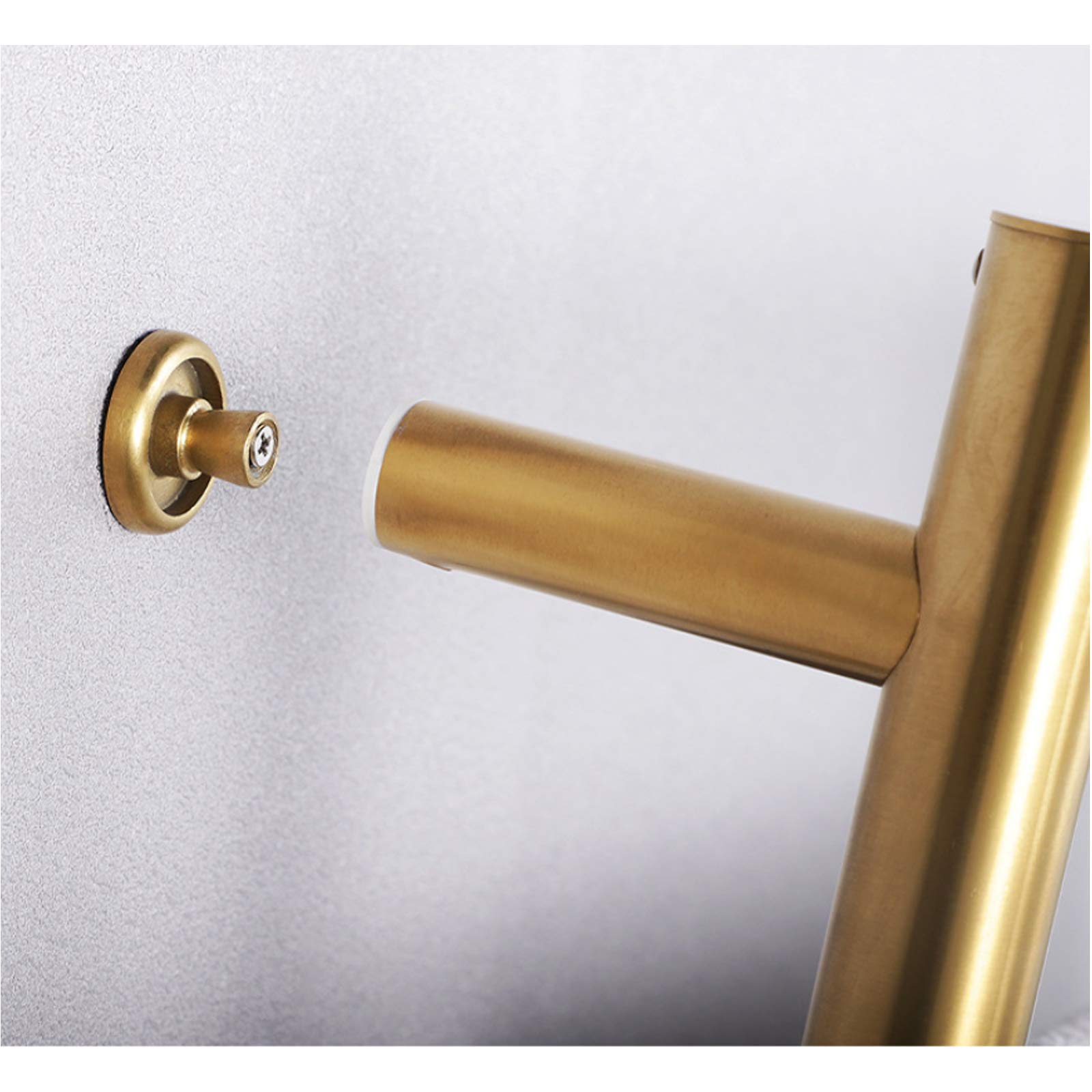 Toallero eléctrico calefactable, radiador eléctrico de 4 Barras, toallero de Pared, tendedero para baño, Color Negro, enchufable (Gold-Hardwired)