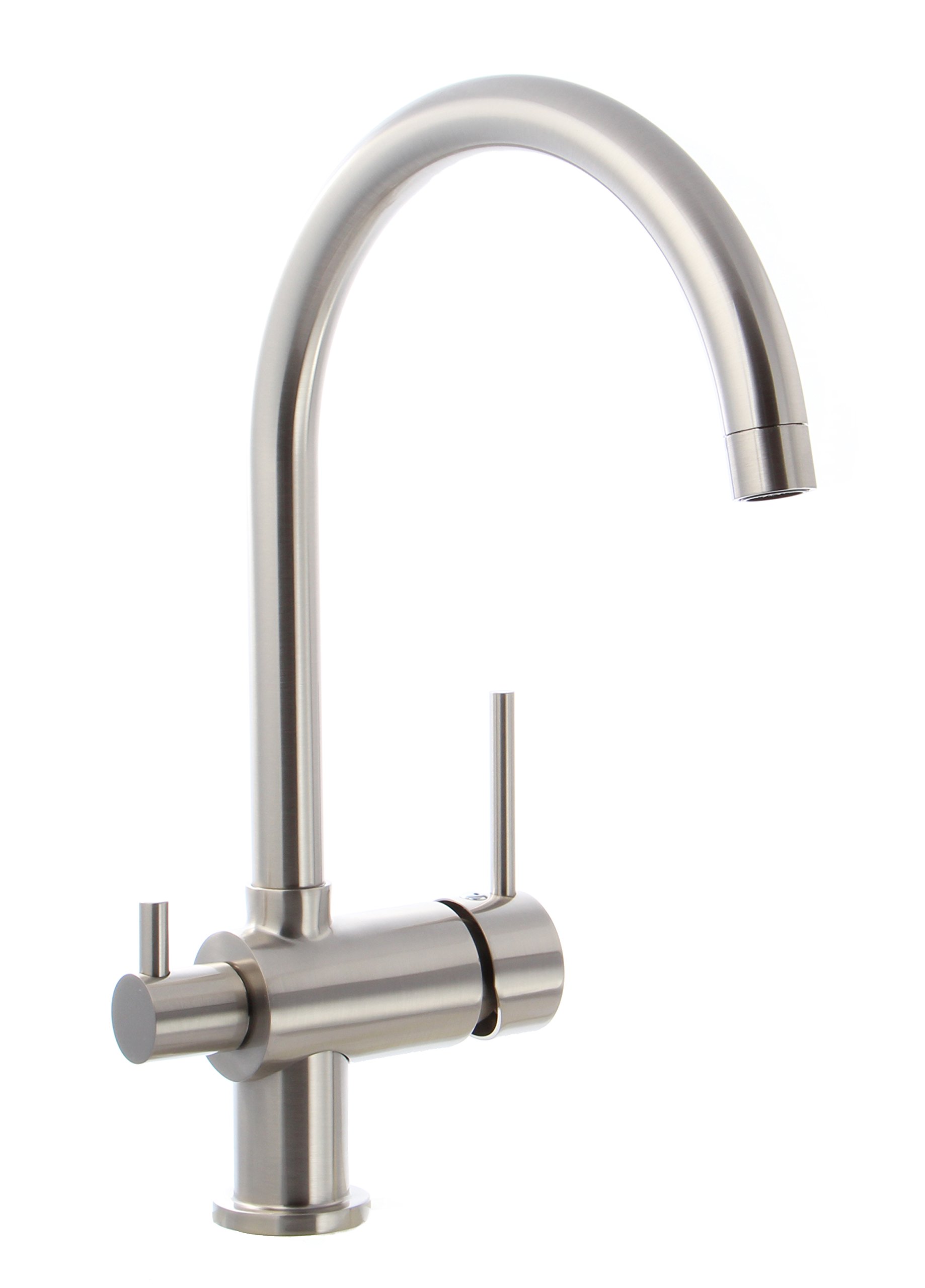 American Brass RV-Küchenarmatur – Ausziehbarer Hi-Arc Auslauf, Gebürstetes Nickel, Für Wohnmobile