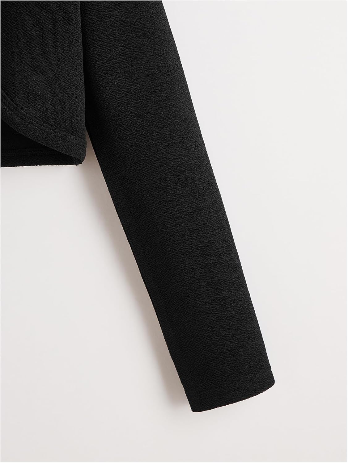 OYOANGLE Girl's Solid Knit Cropped Cardigan Sweater Long Sleeve Regular Fit Shrug Jacket - Image 4