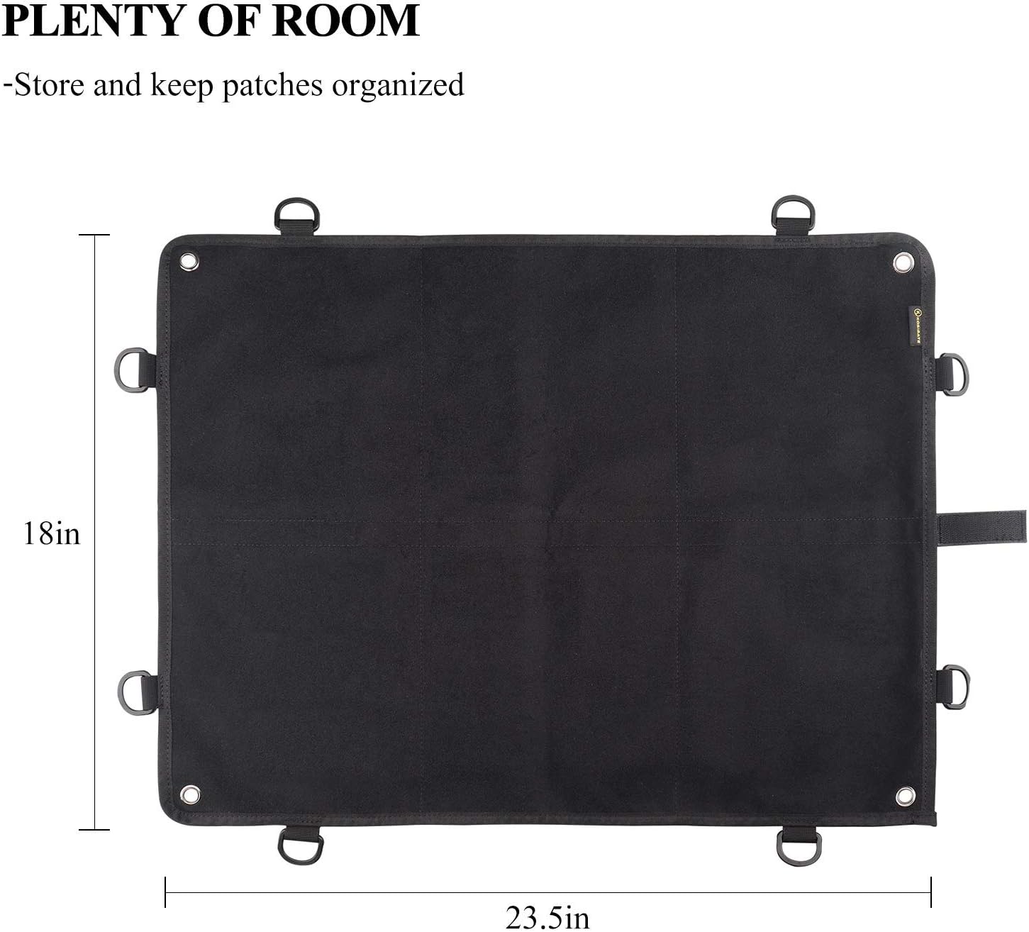 Kosibate Patch Display Board, Tactical Morale Patches Panel Collection Holder Case for Military Army (Black)