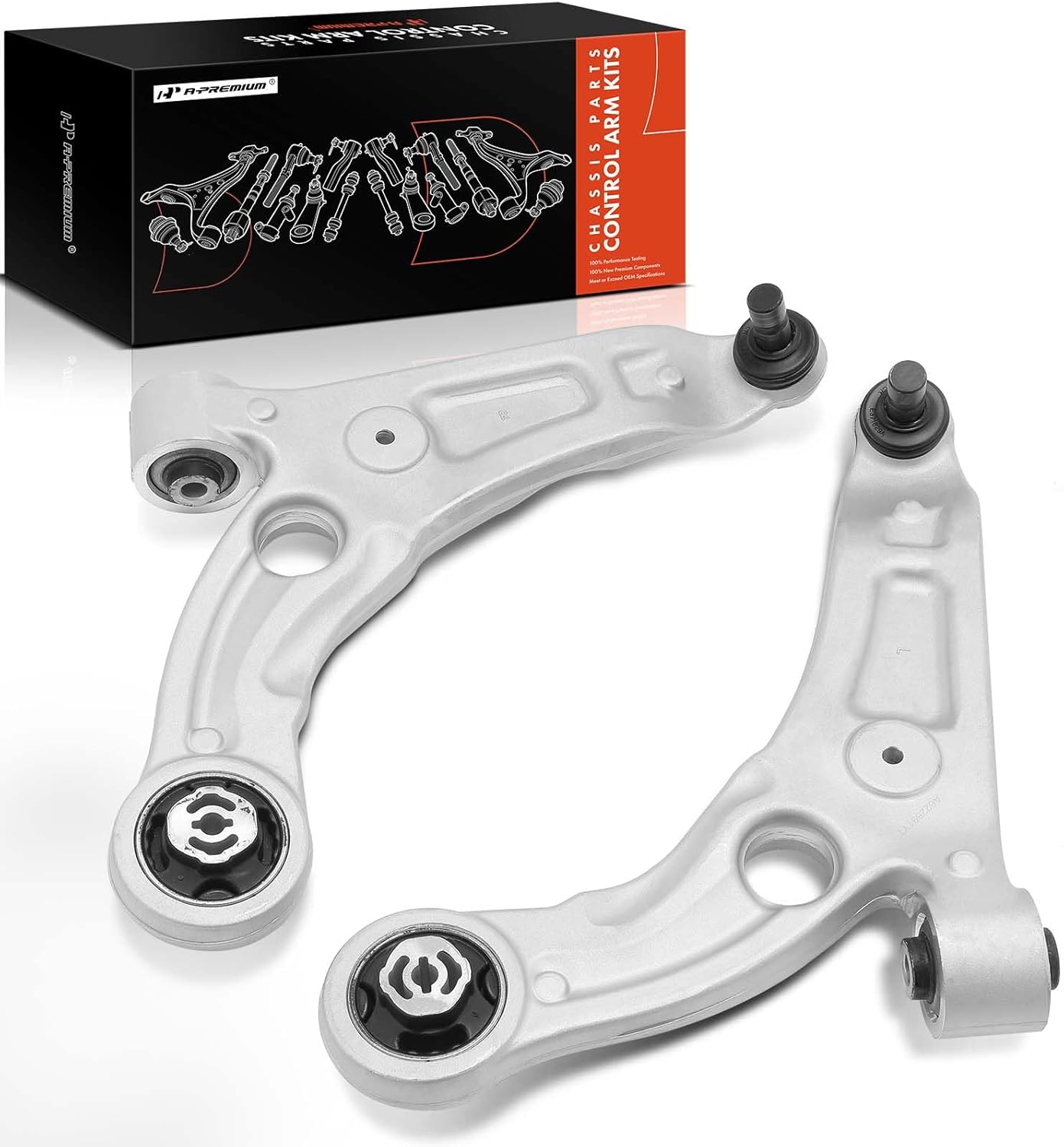 A-Premium 2 x Front Lower Control Arm, with Ball Joint & Bushing, Compatible with Chrysler 200 2015 2016 2017