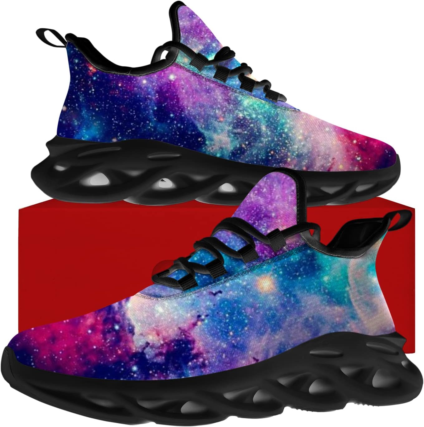 Galaxy Shoes for Men Women Running Shoes Comfort Sport Walking Tennis Sneakers Athletic Shoes Gifts for Boy Girl