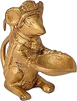 Vista 5 de GURU JEE™ Latón Diya Deepak para Puja Aarti Regalos Mechas de aceite Ghee Lámparas Deepam Deep Mandir