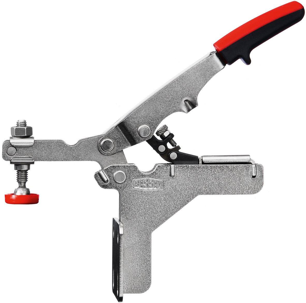 Clamp-Rite 11018CR Vertical Handle Toggle Clamp, Flanged Based, Long U-Bar, 375 lb Holding Capacity