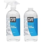 Better Life Glass Cleaner, Streak-free Window Cleaner, Surface Cleaning Spray, Mirror, Screen and Shower Door Cleaner, Removes Fingerprints, Dust, Dirt, Unscented, 32 Oz, Pack of 2