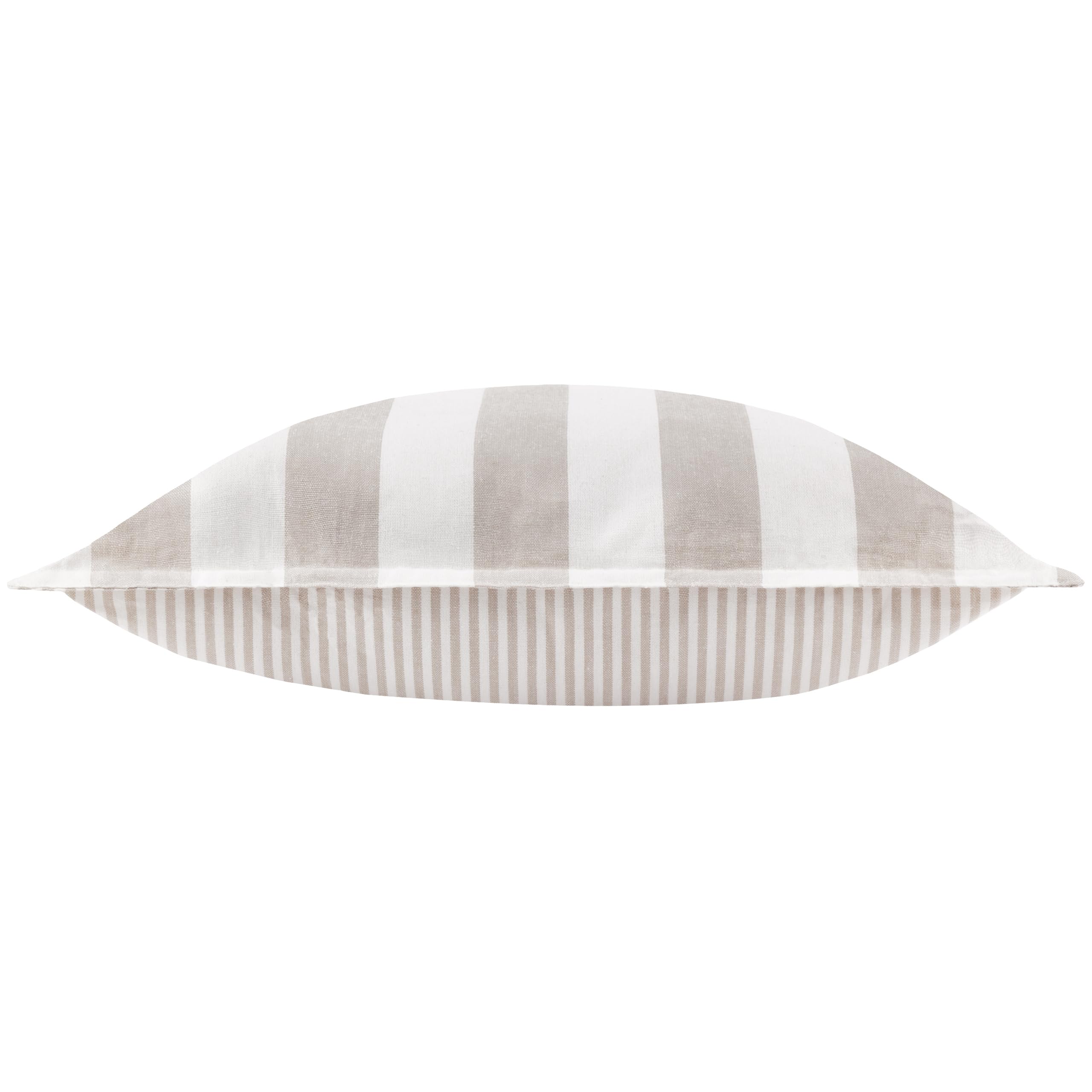 Yard Hayle Cushion Cover - Reversible Water Resistant Striped Soft Cotton Outdoor Decorative Case (Natural - 50x50cm) - Image 3