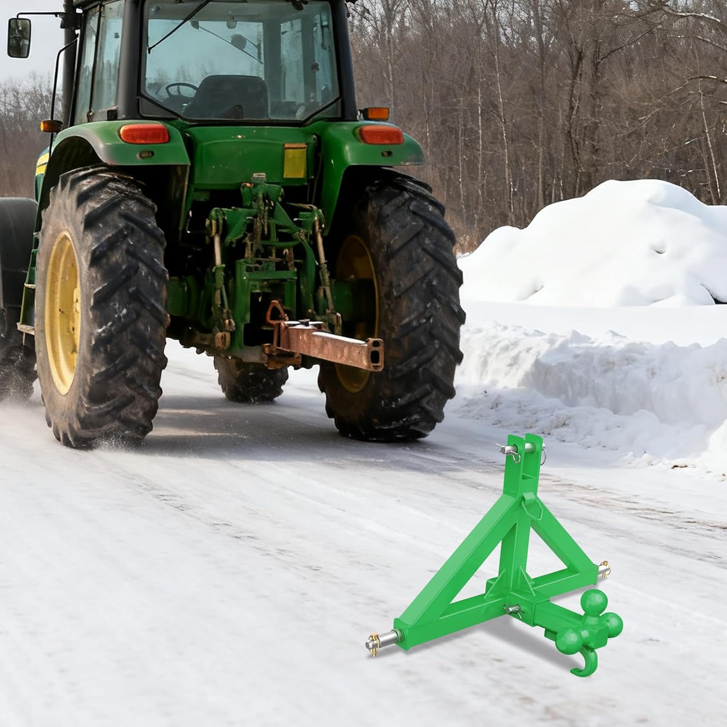 Tow Hooks, Trailer Hitch Receiver, Heavy Duty Trailer Hitch, Easily Attach to Bumper Mounts for Towing, Ideal Tool for Traile r and Vehicle Recovery (Green)