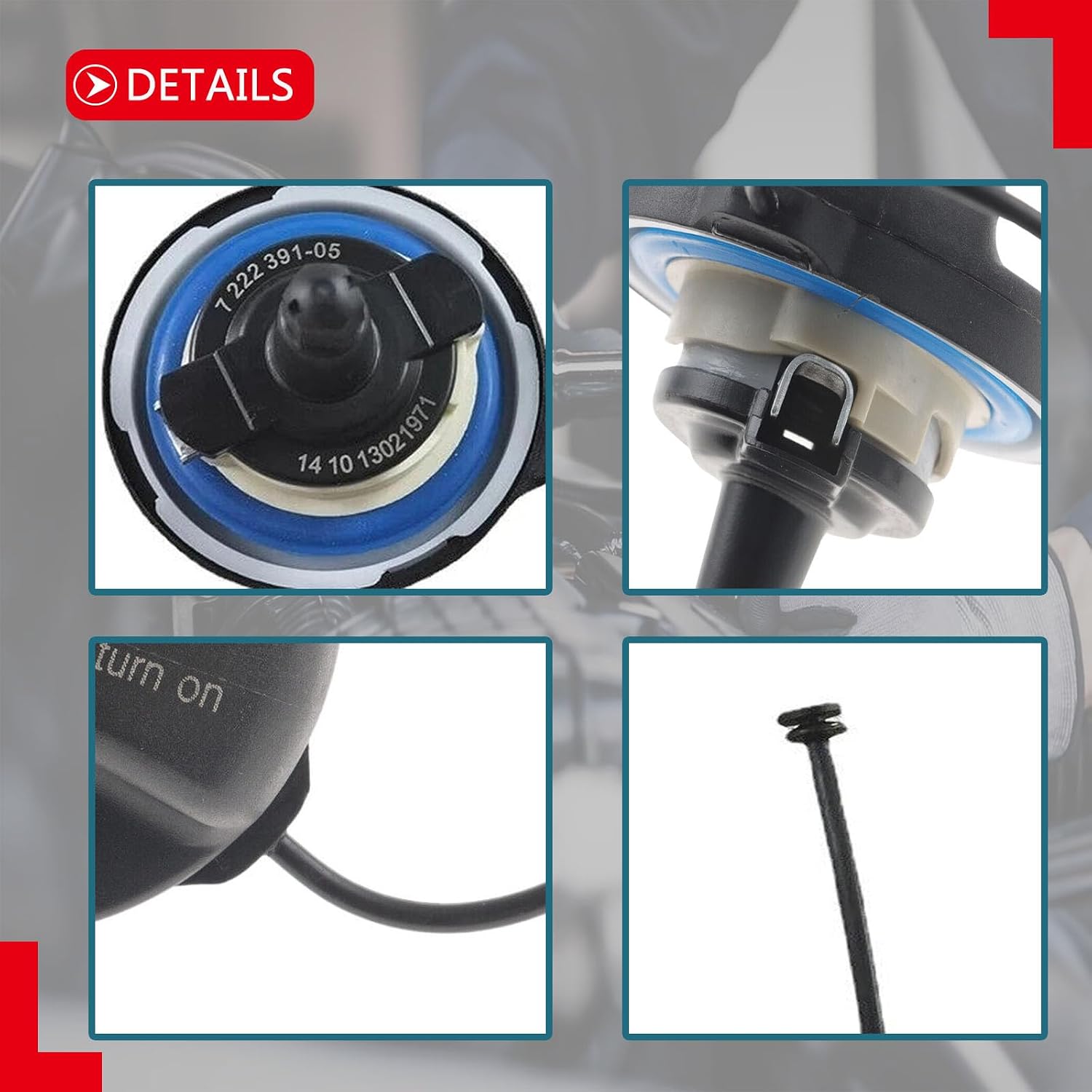 8100-1003 Gas Fuel Tank Filler Cap Fit for BMW Xdrive Gran Coupe 230I 323I 325Ci Turismo Activehybrid Alpina X5 X6 X7 Z4 Cooper Clubman Countryman Paceman Cullinan Dawn Ghost Phantom Wraith