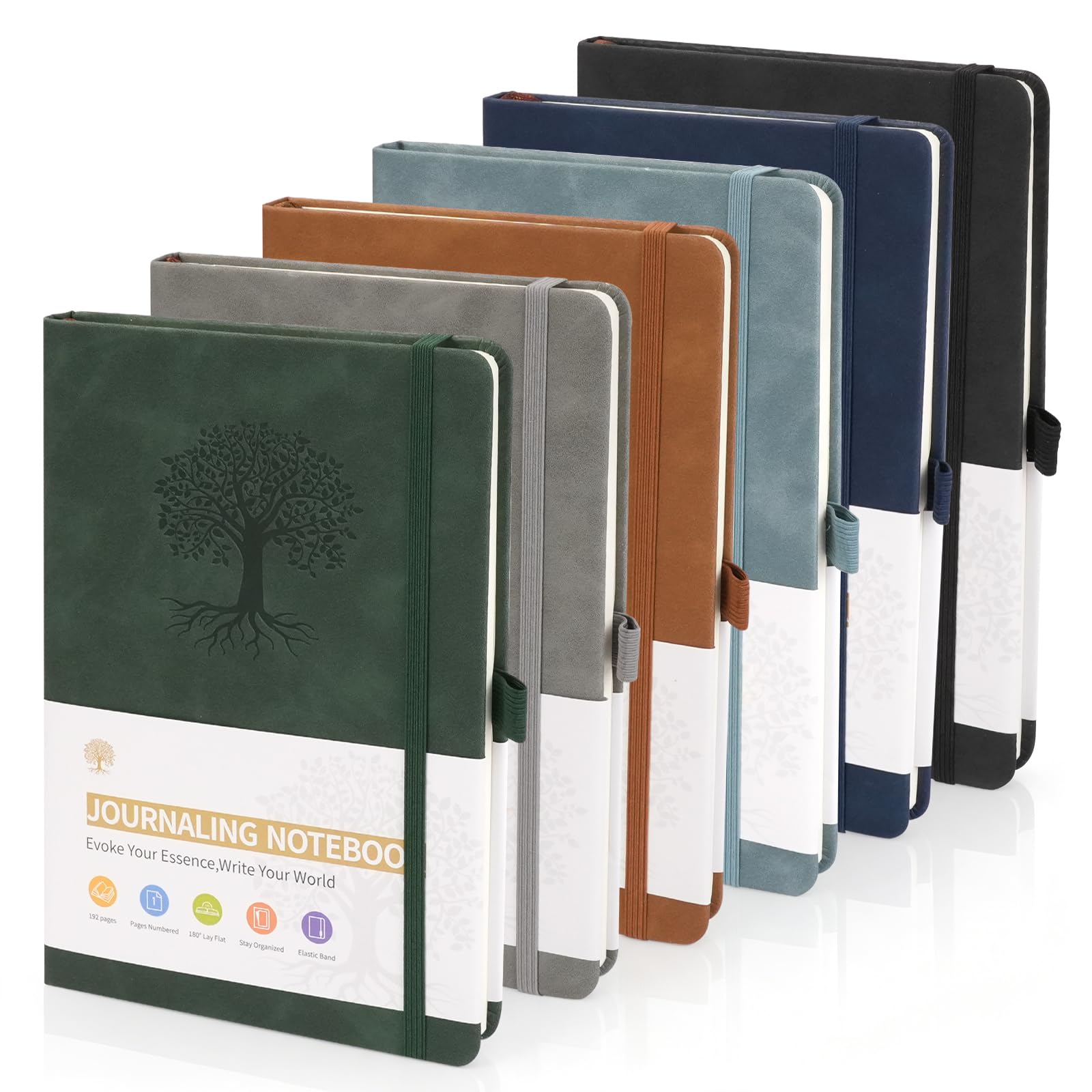 Taccuino A5, blocco note, Journaling diario per adulti, 6 pezzi
