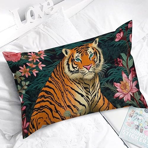 Vista 169 de ArogGeld Chinoiserie - Funda de cojín con estampado de leopardo y guepardo fucsia, con manchas de animales de vaca, color rosa oscuro, decoración