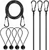 Bungee Cords with Hooks & Ball Bungees, 120cm & 20cm for Float Trips, Kayak, Tube, Camping, Outdoor Storage – Heavy Duty, 35kg Load
