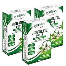 Equilibra Integratori Alimentari, Biofoltil Forte, Integratore per il Benessere di Capelli e Unghie, a Base di Zinco, Selenio e Rame, con Ortica, Miglio e Bambù, 3 Pezzi da 32 Capsule