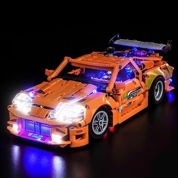 LocoLee Led Light Set Compatible with Lego 42204 Fast and Furious Toyota Supra MK4 Led Decoration Lighting Kit Compatible with Lego Technic 42204 Building Blocks Model,Only Lights Set,No Model