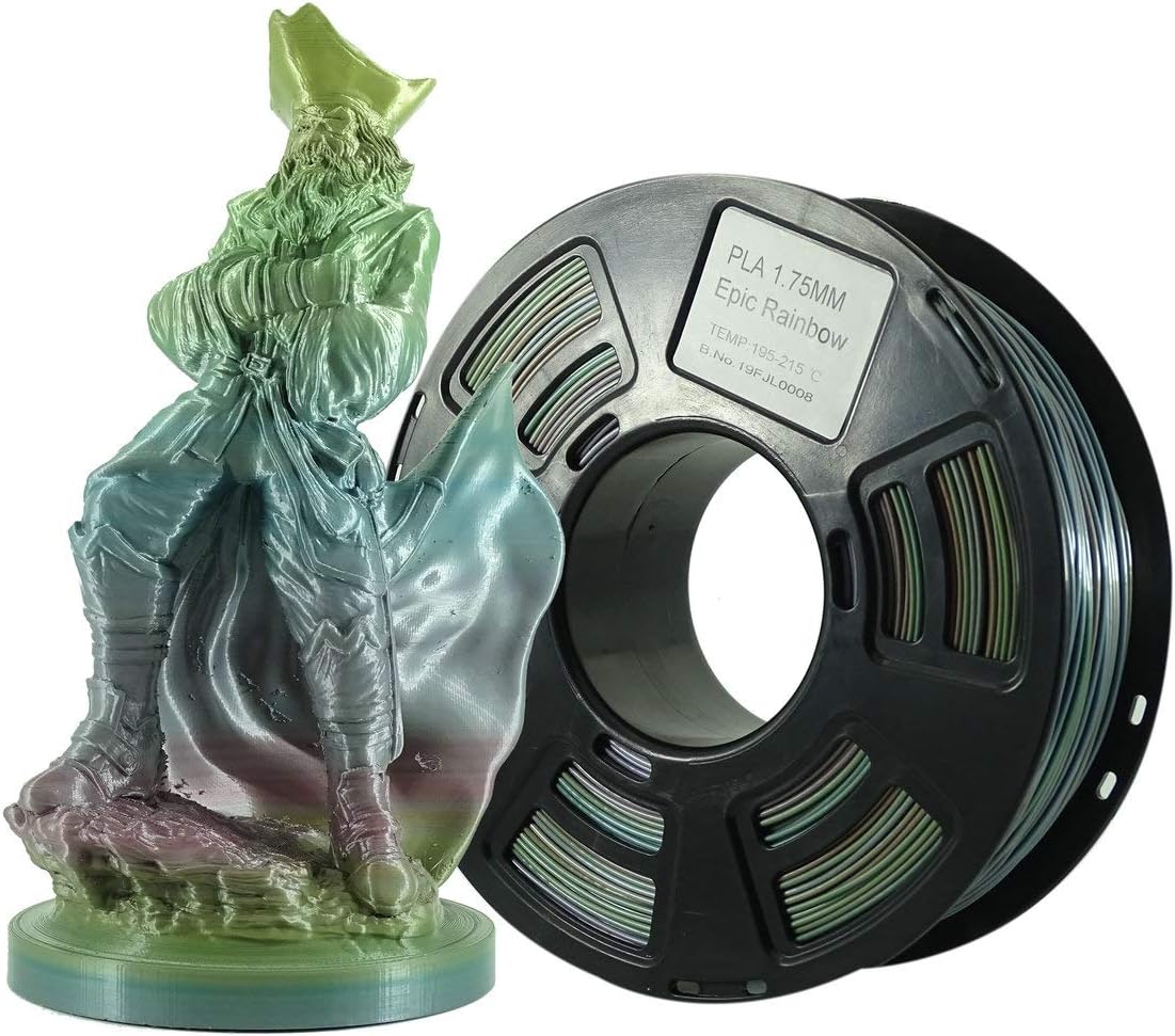 Stronghero3D Printing Filament PLA epic rainbow filament 1.75mm 1kg accuracy +/-0.05mm