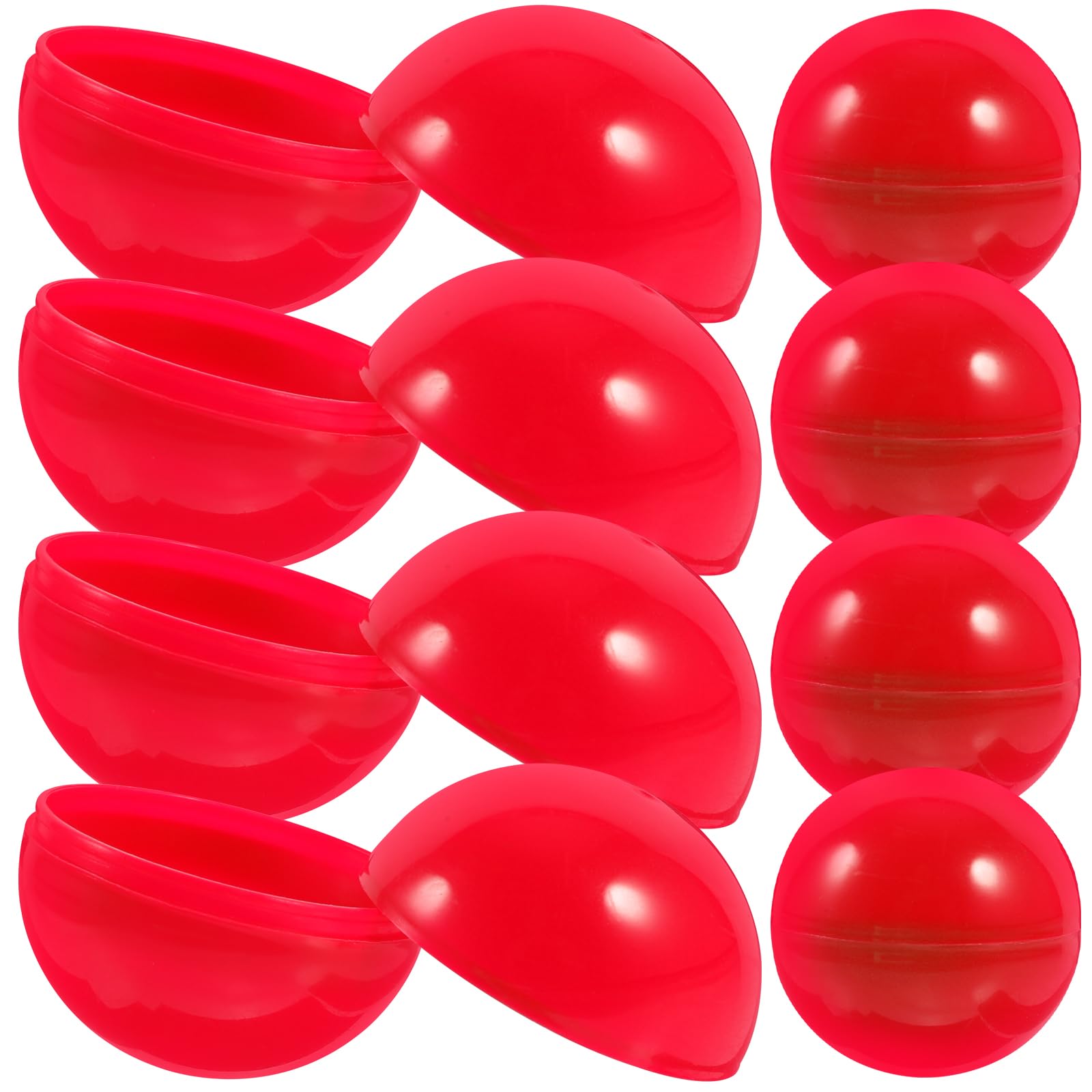 BESPORTBLE 50 Palline da Lotteria per Bambini, per Natale, Giochi di Famiglia, Feste, Decorazione per Feste, 4 cm, Colore Rosso