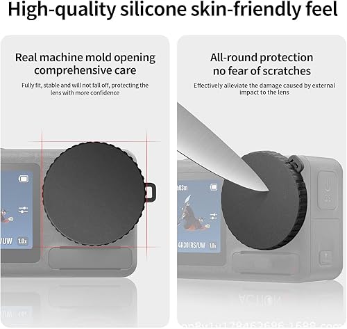 Miniatura 8 de Cubierta de silicona para cámara Tapa de lente Juego de película templada Cámara deportiva Funda protectora Accesorios para DJI Action 5pro43