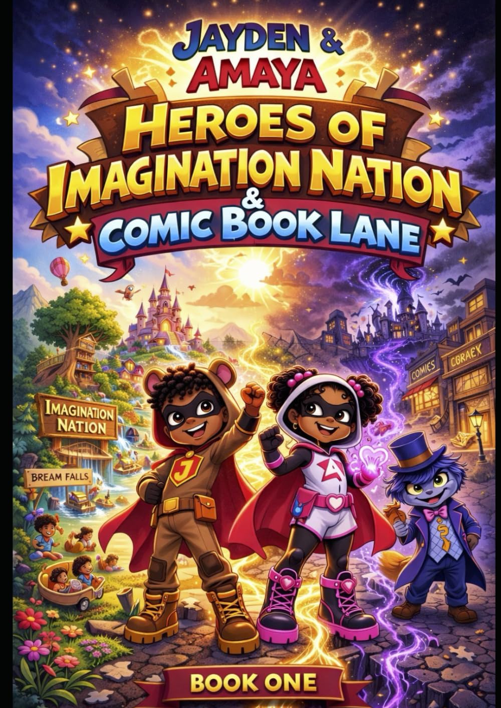 Jayden and Amaya: Heroes of Imagination Nation and Comic Book Lane