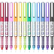 EYEYE Needle Rollerball Pens 0.5mm, 12 Assorted Colors Extra Fine Point Pen Quick Dry, Liquid Ink Pens Fine Point Smooth Writing Pen for Journaling, Note Taking, Office, Doodling & Gifts