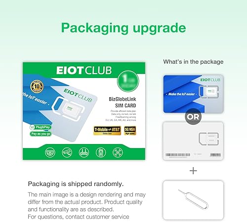 Miniatura 10 de EIOTCLUB Bizglobelink - Tarjeta SIM solo de datos, red de cobertura de roaming internacional y local de EE. UU. para hotspot móvil WiFi portátil 4G