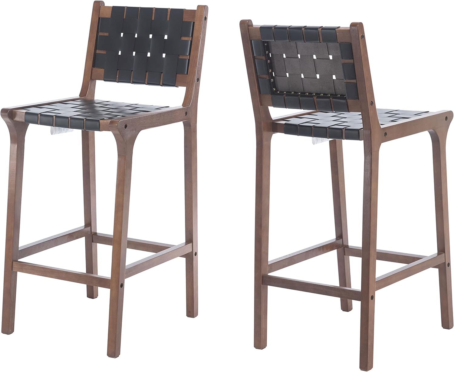 DM Furniture 28.5 Inch Bar Height Barstools Set of 2 Faux