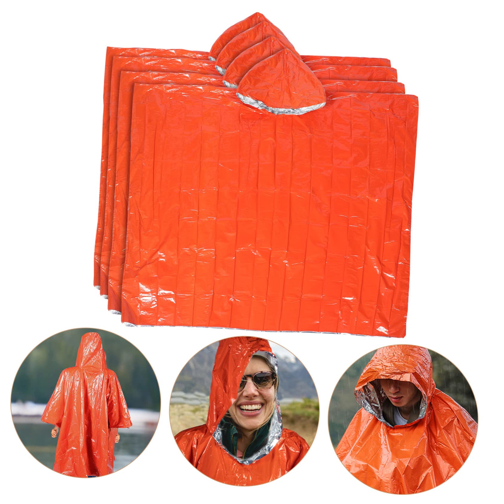 4piezas Ponchos Impermeables De Emergencia para Ciclismo Al Aire para Escalada De Emergencia para Acampar Poncho De Lluvia para Adultos Impermeables para Mujeres