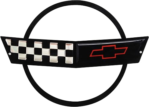 C4 Crossed Flags Heavy-Gauge Metal Sign 27 x 19 Corvette Wall Decor