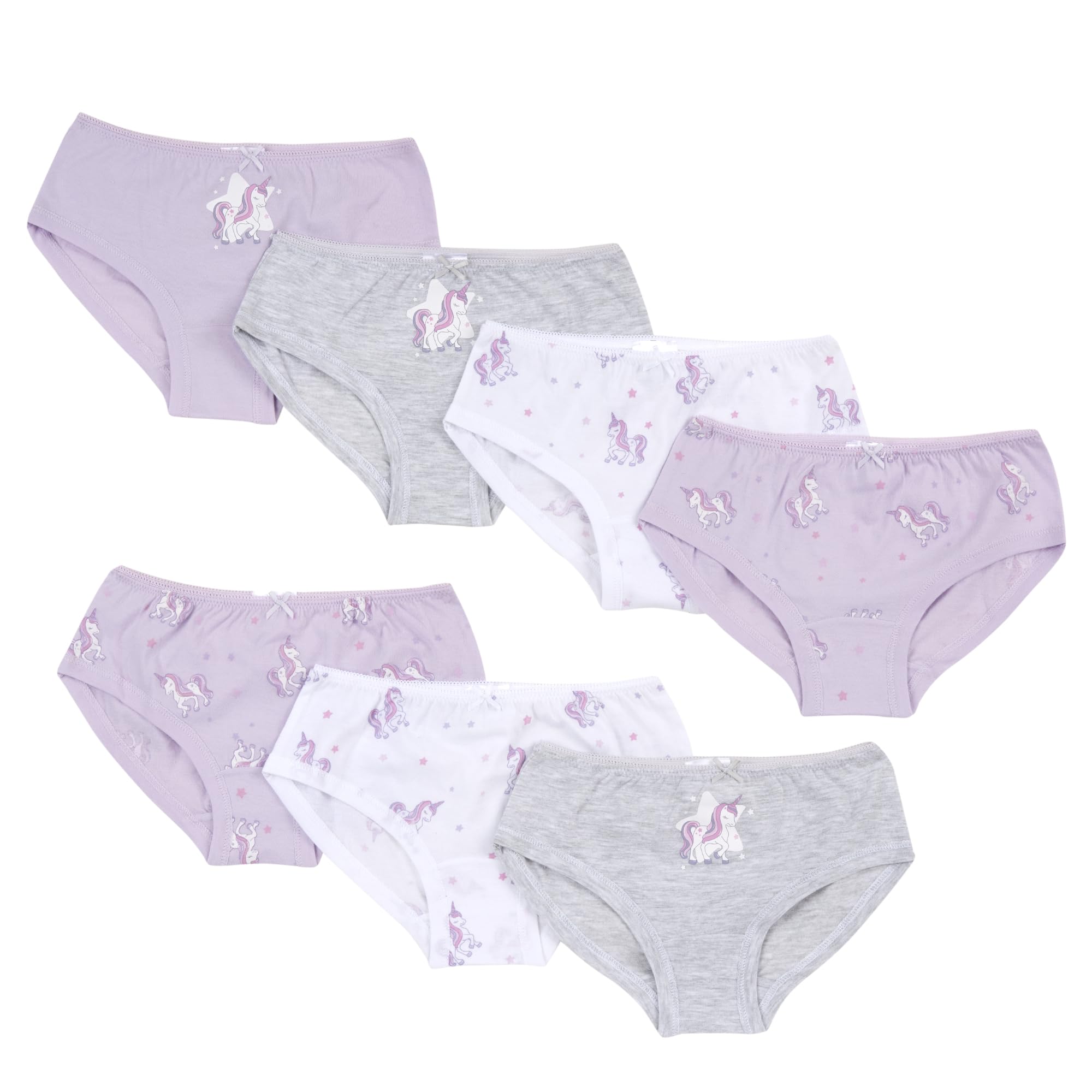Prénatal, Mutande Bambina,7 Slip Bambina, in Morbido Cotone, Diversi Colori Inclusi Inclusi