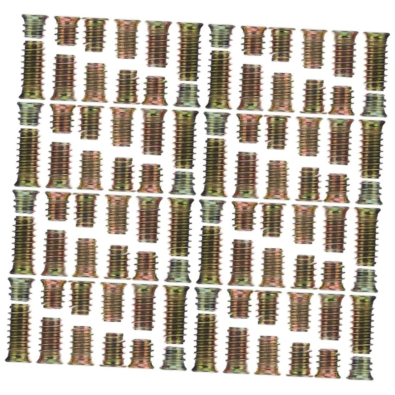 Alipis 105pcs Drive Head Nuts for Furniture Mounting Nut with Internal Threads Plated Design Easy Installation with Key Wrench Not Included