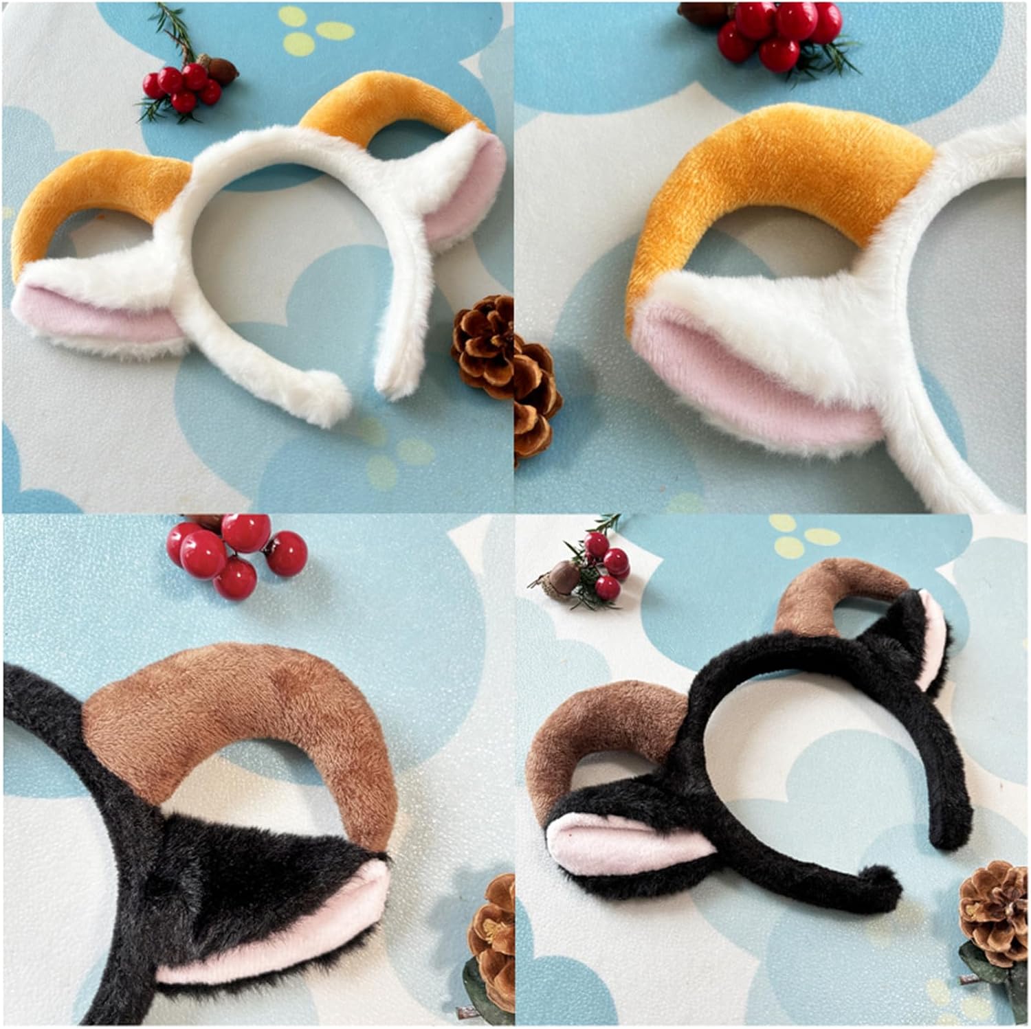 YOWOCAL Animal Ear Headband,Elastic Hair Hoop For Halloween Cosplay Dress Up Costume Party Decoration