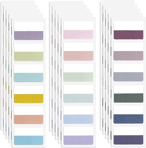 360 pestañas adhesivas de color para cuadernos de 1.8 pulgadas, pestañas de anotación para escritura, pestañas de página reposicionables, marcadores