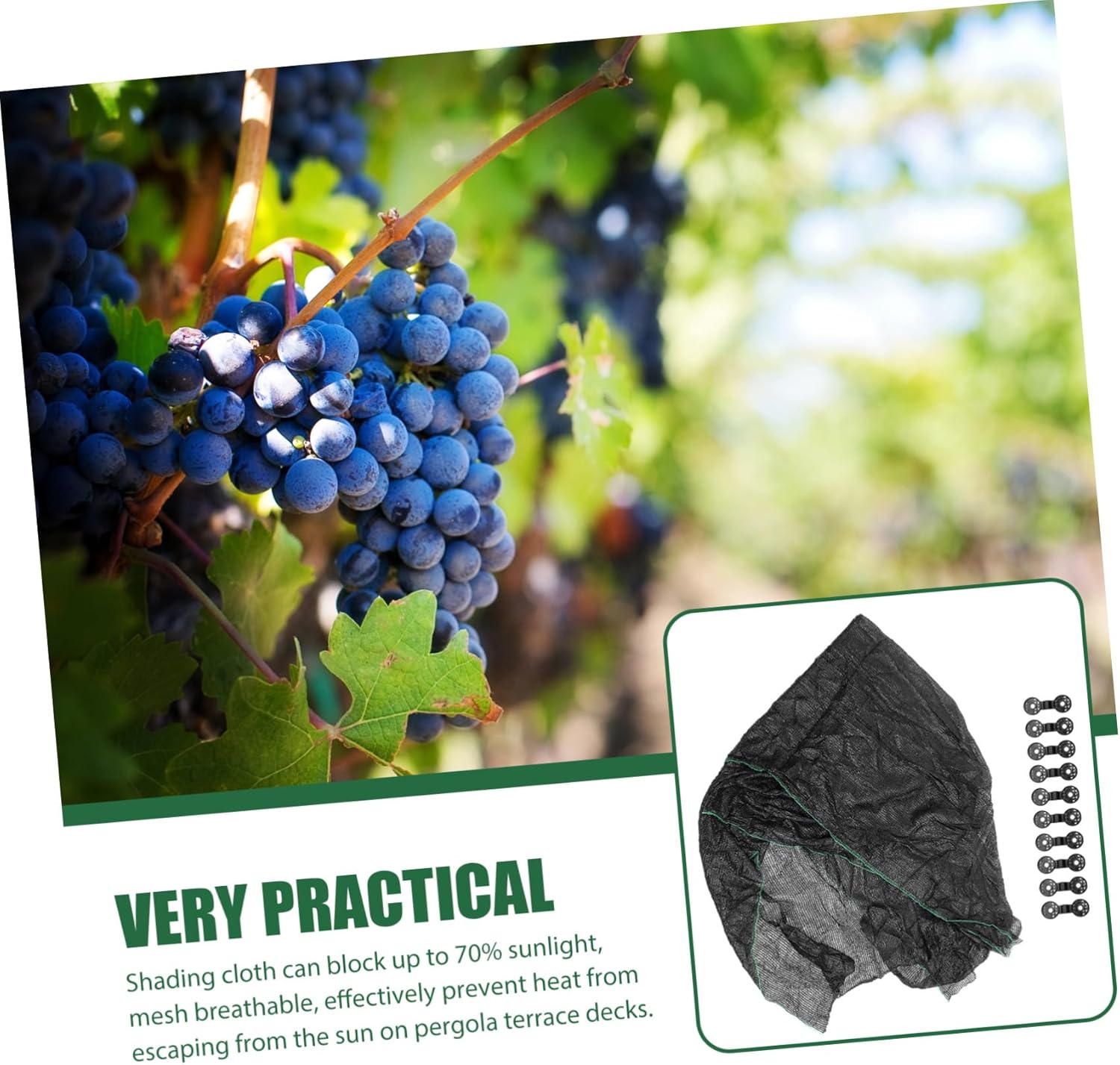 BESPORTBLE 2sets Garden Mesh Netting for Outdoor Plants Flexible Shade Cloth Clips Heavy-Duty Barrier Against Birds Deer and Squirrels