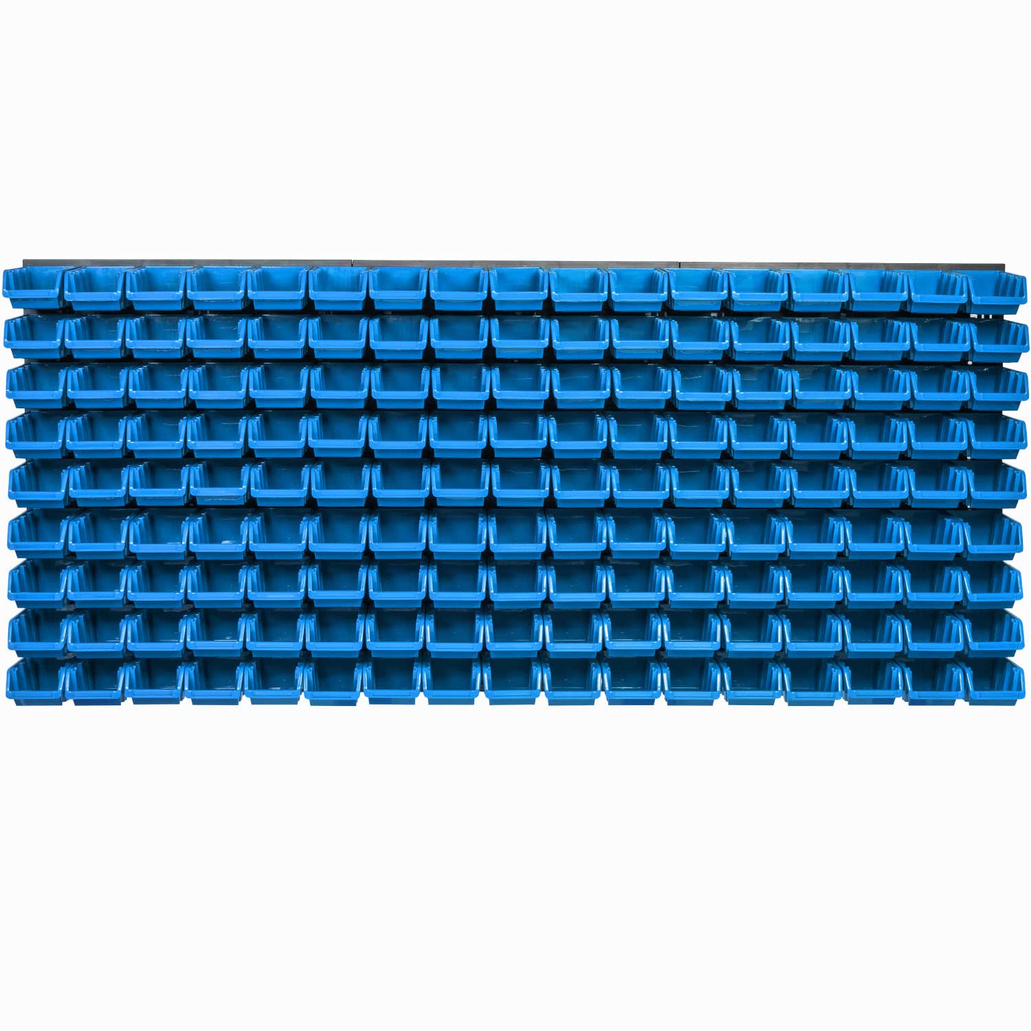botle Opslagsysteem wandrek 1734 x 780 mm | 117 stuks Box | Stapelboxen schudkast kijkopslagbakken | Extra sterke wandplaten | Uitbreidbaar | Werkplaatsrek Opbergrek