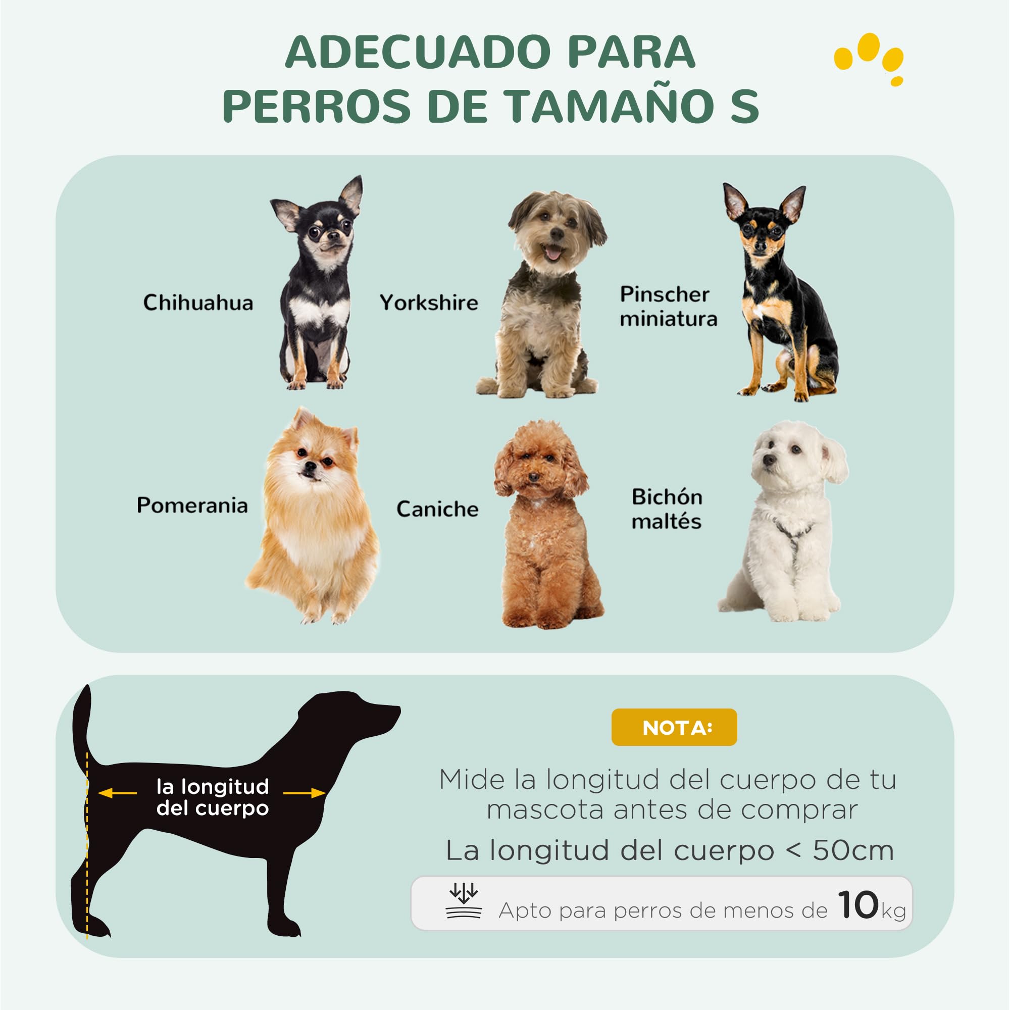 PawHut Jaula para Perros Plegable, Jaula para Perros Pequeños con Cojín, 2 Puertas, Bandeja Extraíble y Marco de Alambre Metálico, 75x48,5x53 cm, Negro y Beige