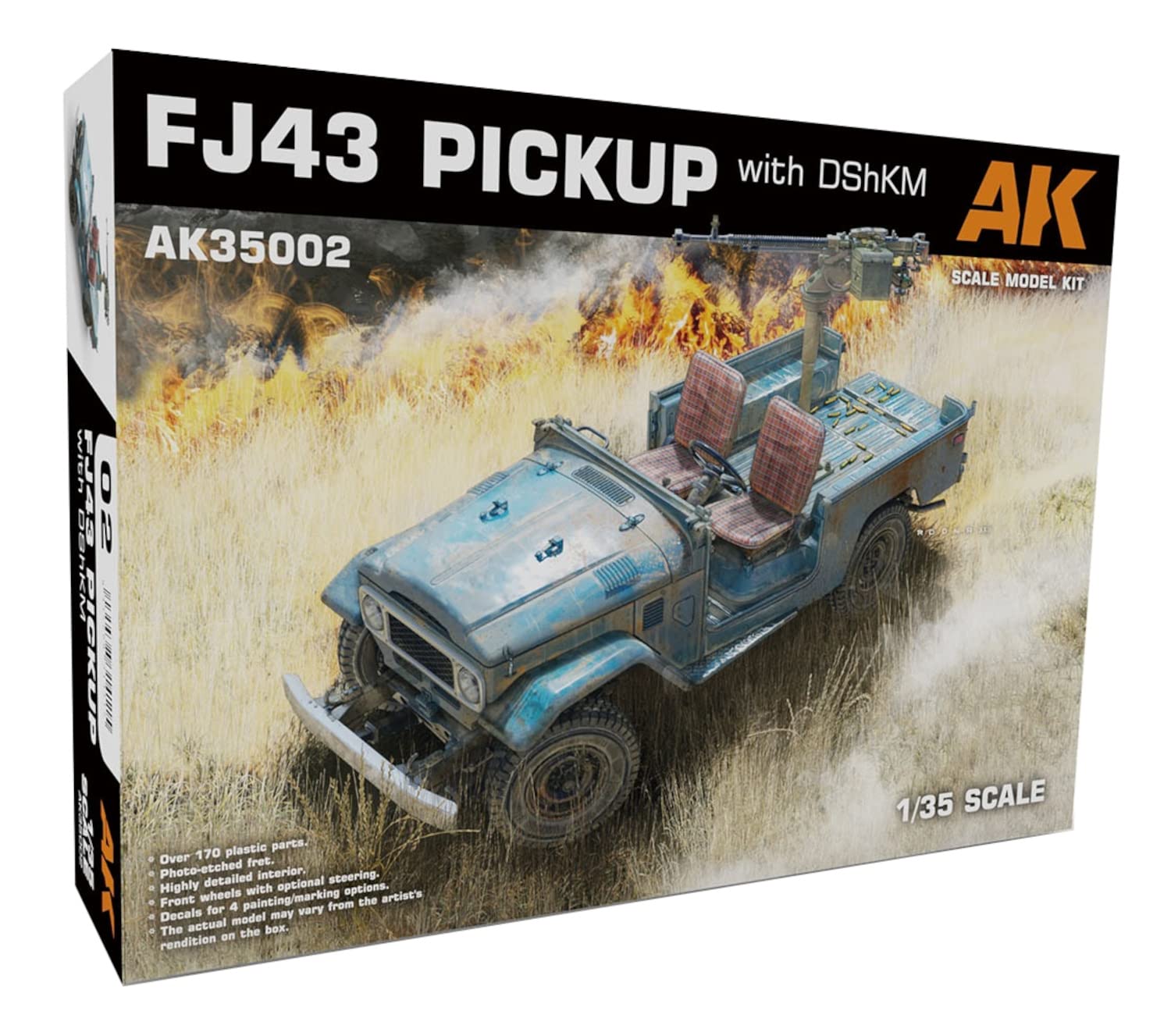 AK Interactive FJ43 Pickup 1:35 Scale Plastic Model Kit Truck Car